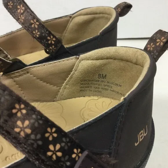 JBU Shoes‎ Womens 8 M Copenhagen Mary Jane Brown Comfort Hook & Loop Round - Picture 5 of 8